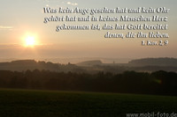 Fotokarte  Trauer Sonnenuntergang mit Landschaft mit Text 