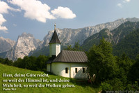 Fotokarte  Antoniuskapelle am Kaisergebirge mit Text 