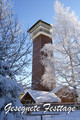Fotokarte  Spiegewaldturm (Koenig-Albert-Turm) im Winter mit Text 
