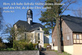 Fotokarte  Kirche Hermannsdorf (Querformat)mit Text 